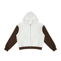 Unisex Color Block Fleece Full Zip Hoodie